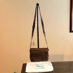 Vintage NWT Chocolate Brown Enny crossbody shoulder bag